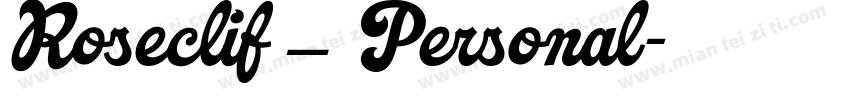 Roseclif – Personal字体转换